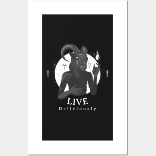 Live deliciously black Phillip Posters and Art